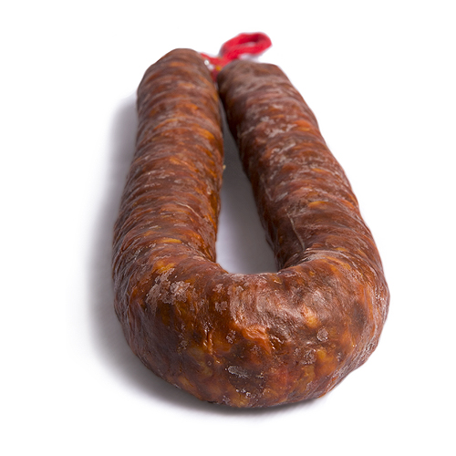 Chorizo picante - 1 pieza de 350gr en envase de atmósfera protectora. Chorizo picante - 1 pieza de 350gr en envase de atmósfera protectora.