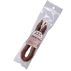 Chorizo dulce - 1 pieza de 350gr en envase de atmósfera protectora. Chorizo dulce - 1 pieza de 350gr en envase de atmósfera protectora.