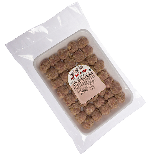 Albndigas frescas - Bandeja de 40 uds. (aprox. 1kg), envasada en atmsfera protectora.